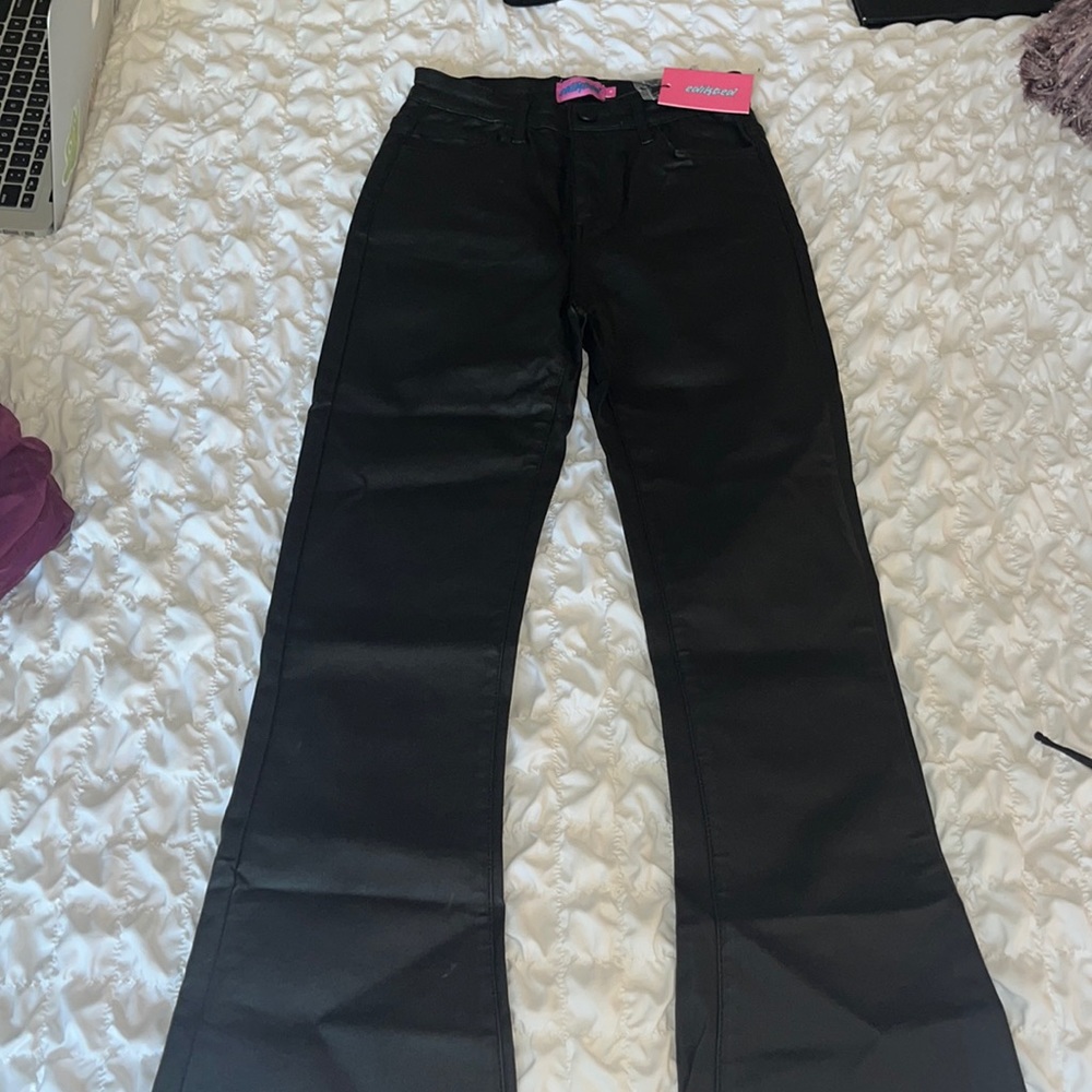 Edikted Black Leather Pants